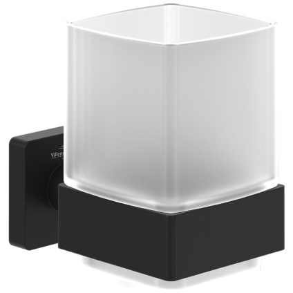 Cutout image of Villeroy & Boch Elements Striking Matt Black Tumbler Holder